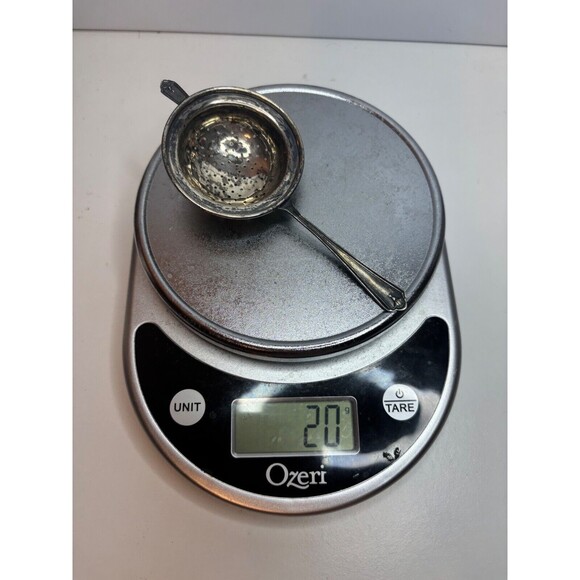 Hallmarked Watson Sterling Silver Tea Strainer WITH Drip Tray - Picture 10 of 12